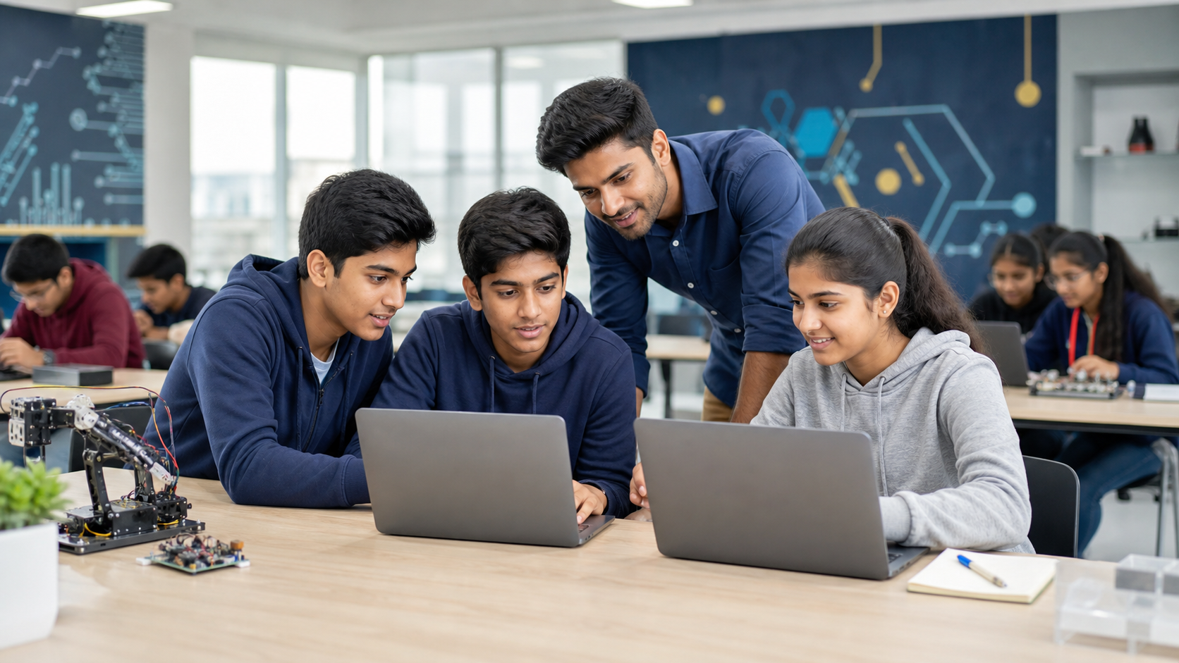Python programming on laptop