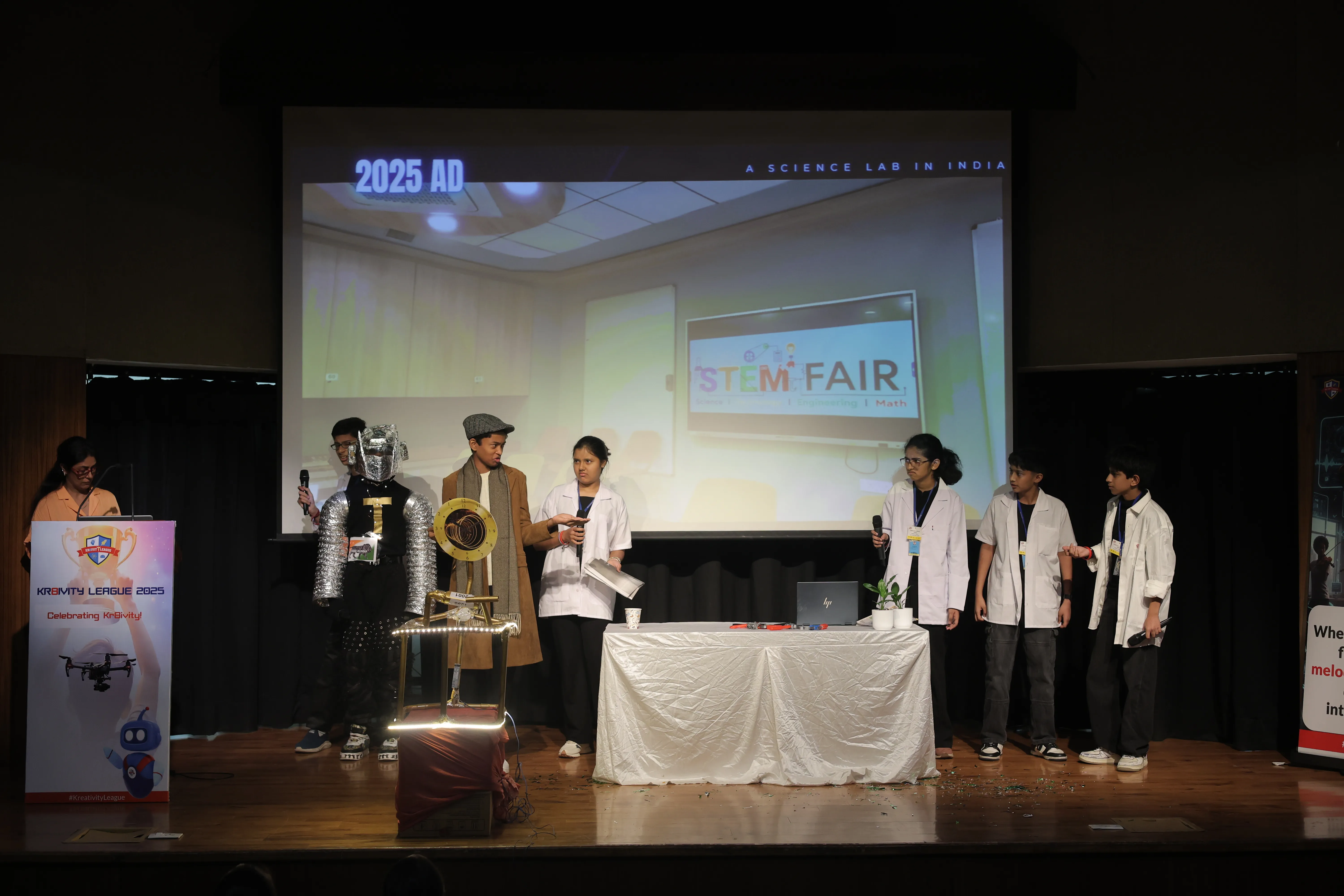 STEM Fair performance on stage