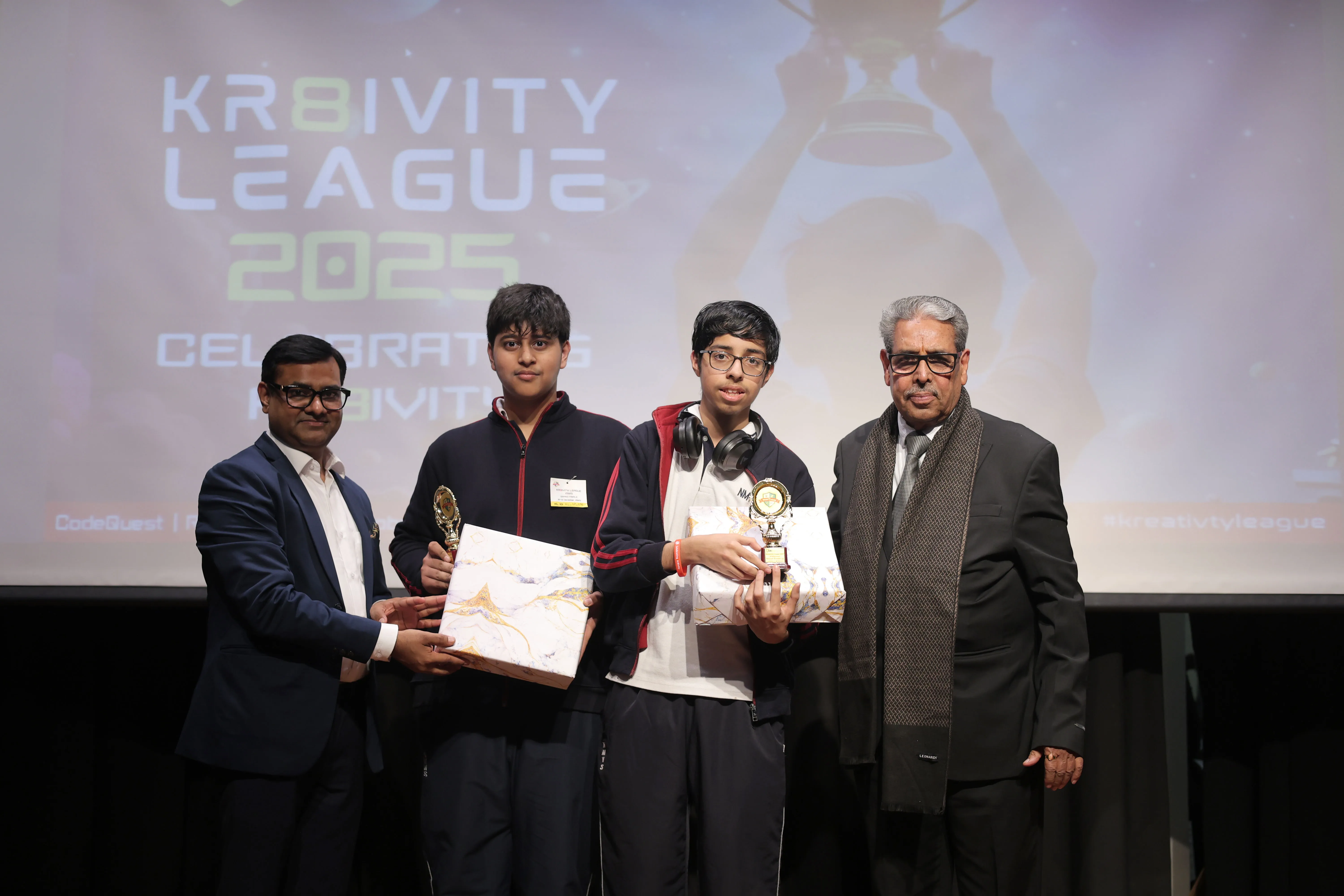 Winners receiving awards at Kreativity League 2025