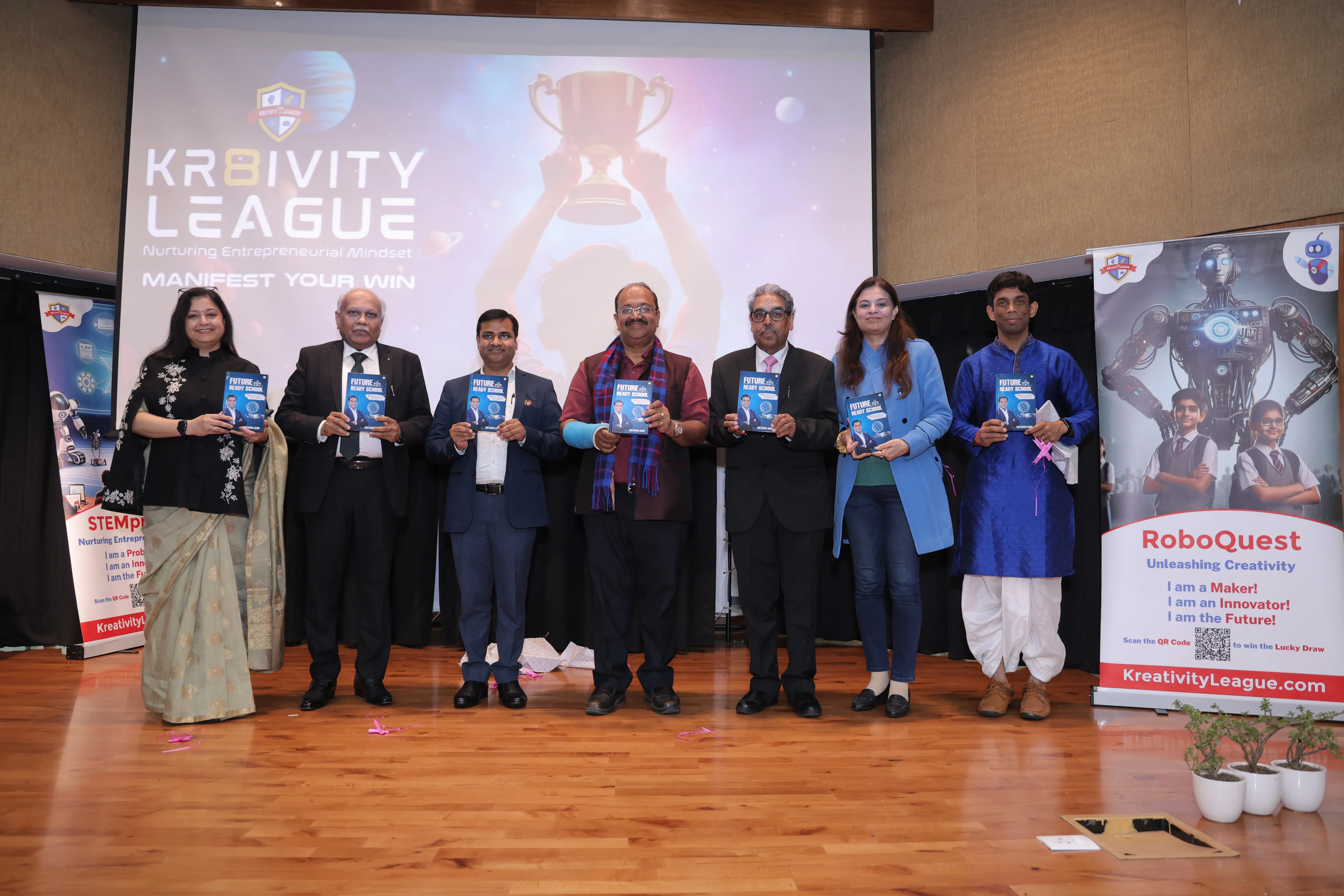 Kreativity League inauguration ceremony on stage