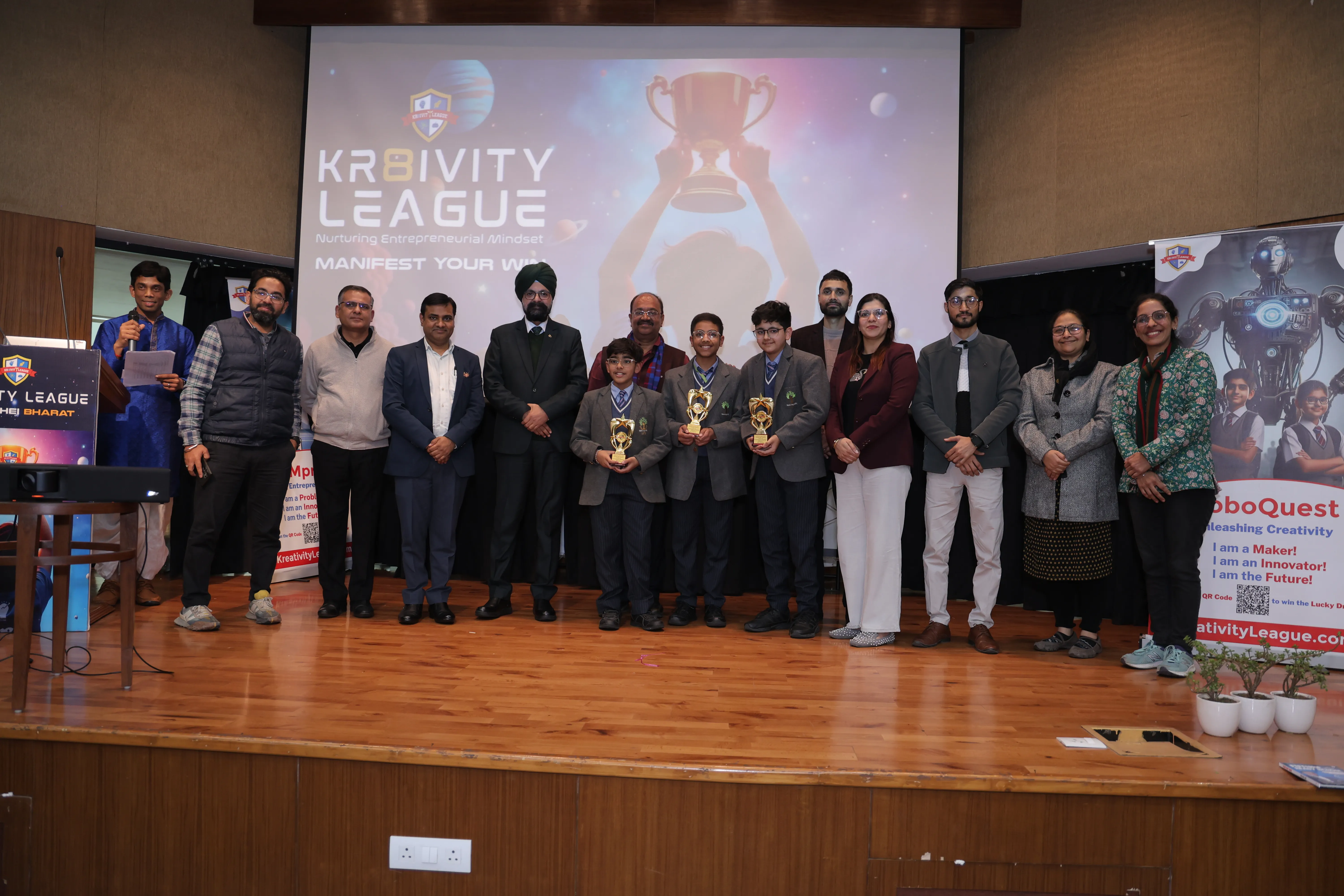 Kreativity League award ceremony with winners